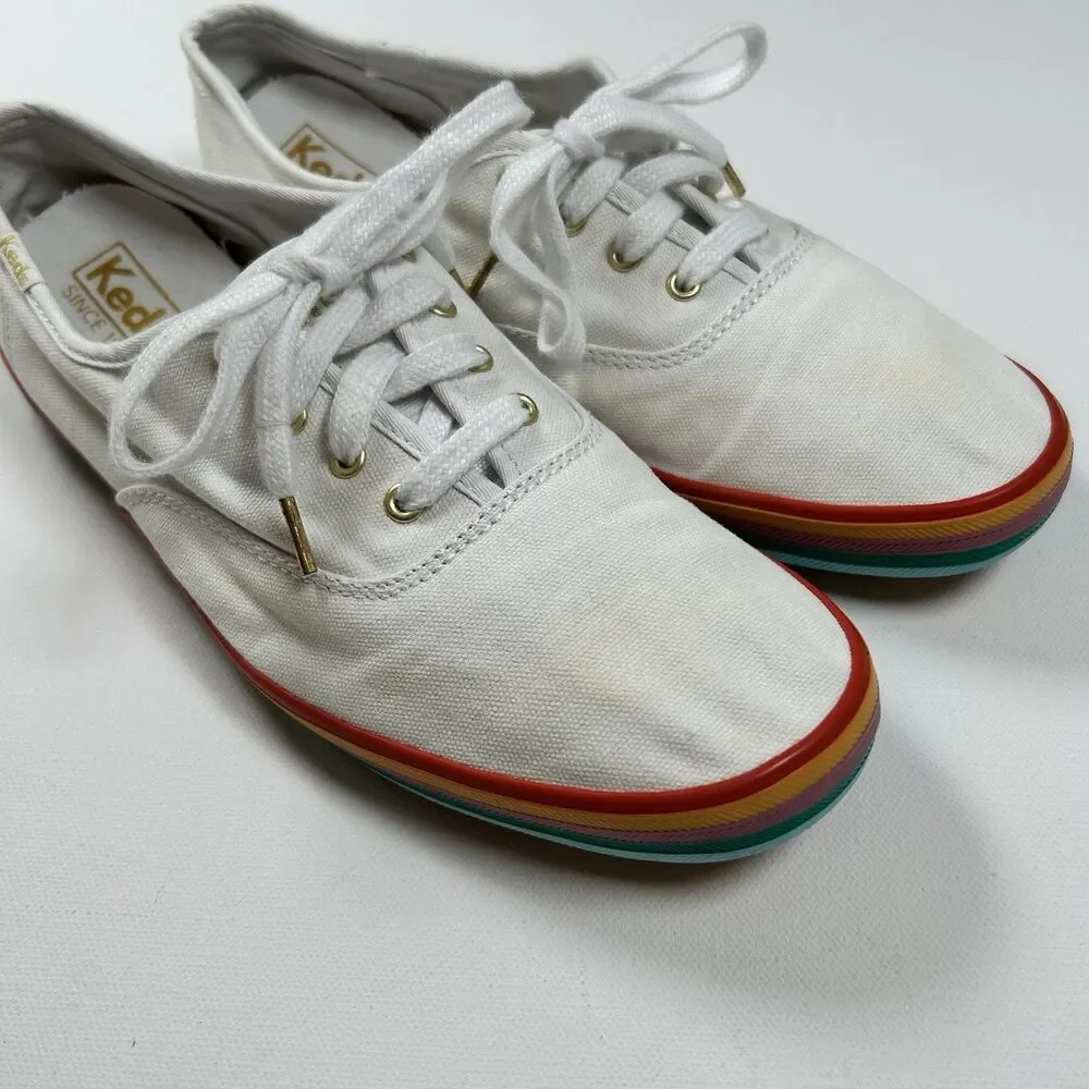 Keds Rainbow Sole Sneakers Tennis Shoes White Dream Foam Womens Size 9/ EUR 40 - Picture 2 of 11